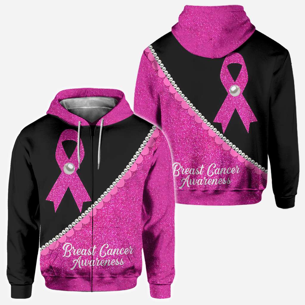 Pink Ribbon Pearls – T-Shirt und Hoodie zur Sensibilisierung für Brustkrebs (0822)