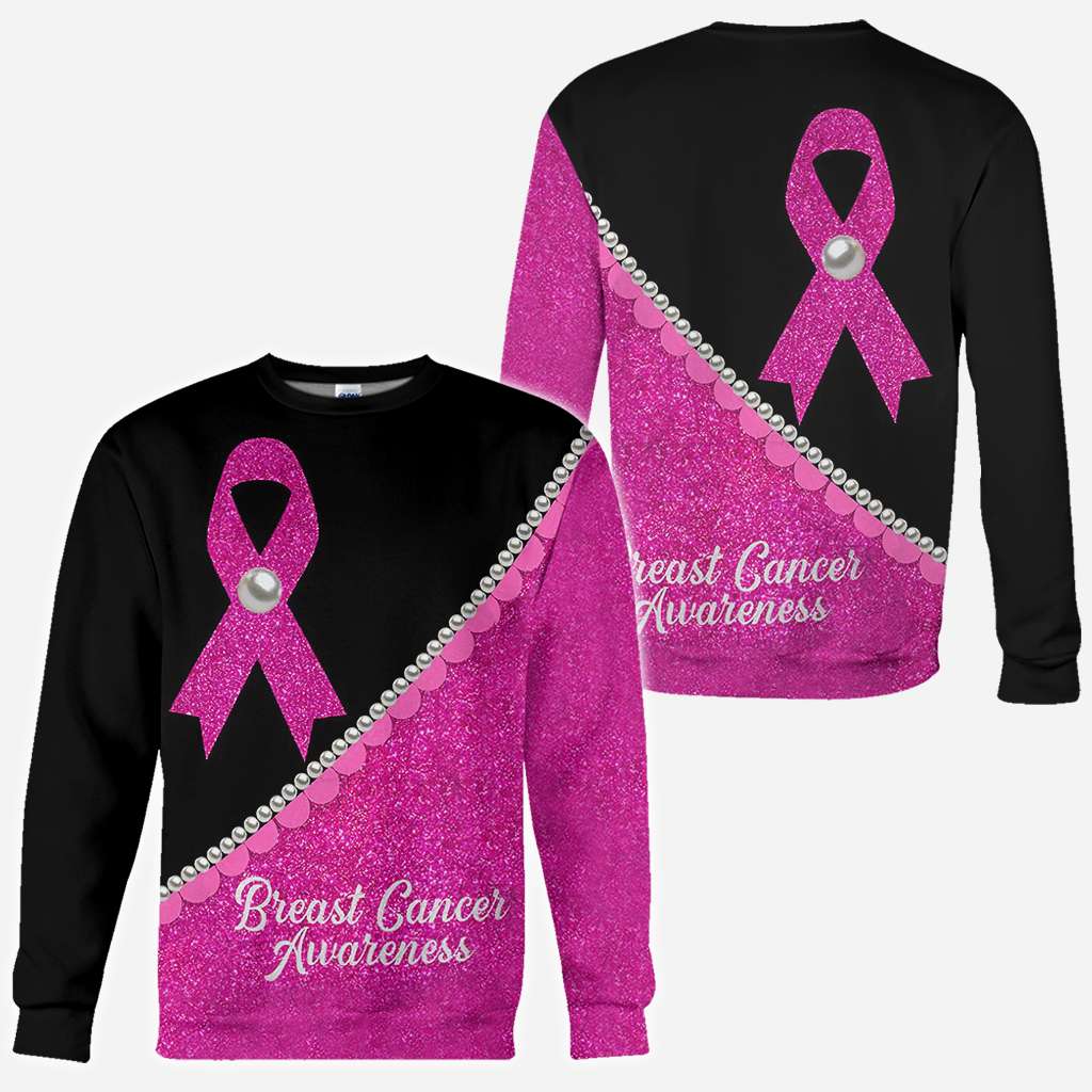 Pink Ribbon Pearls – T-Shirt und Hoodie zur Sensibilisierung für Brustkrebs (0822)