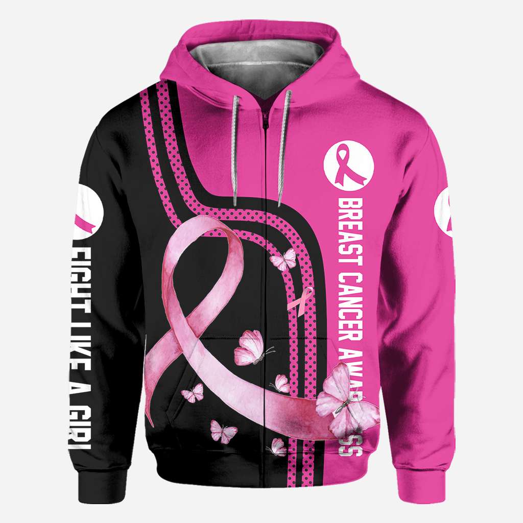 Combattez comme une fille - T-shirt et sweat à capuche « Sensibilisation au cancer du sein » 0822