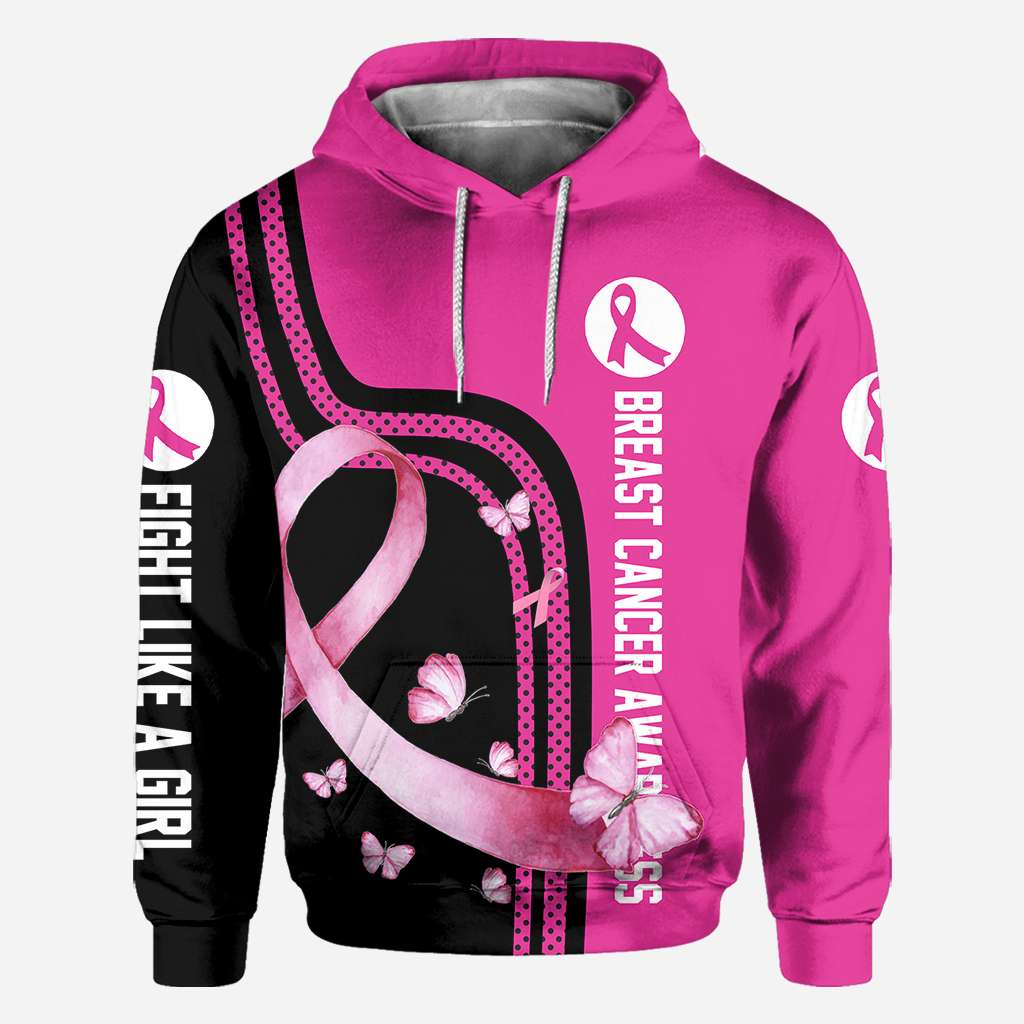 Combattez comme une fille - T-shirt et sweat à capuche « Sensibilisation au cancer du sein » 0822
