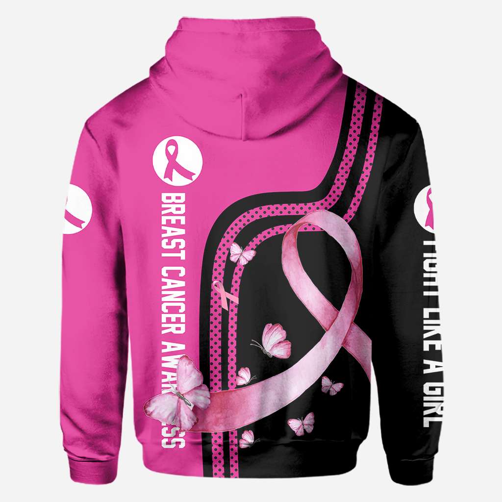 Combattez comme une fille - T-shirt et sweat à capuche « Sensibilisation au cancer du sein » 0822