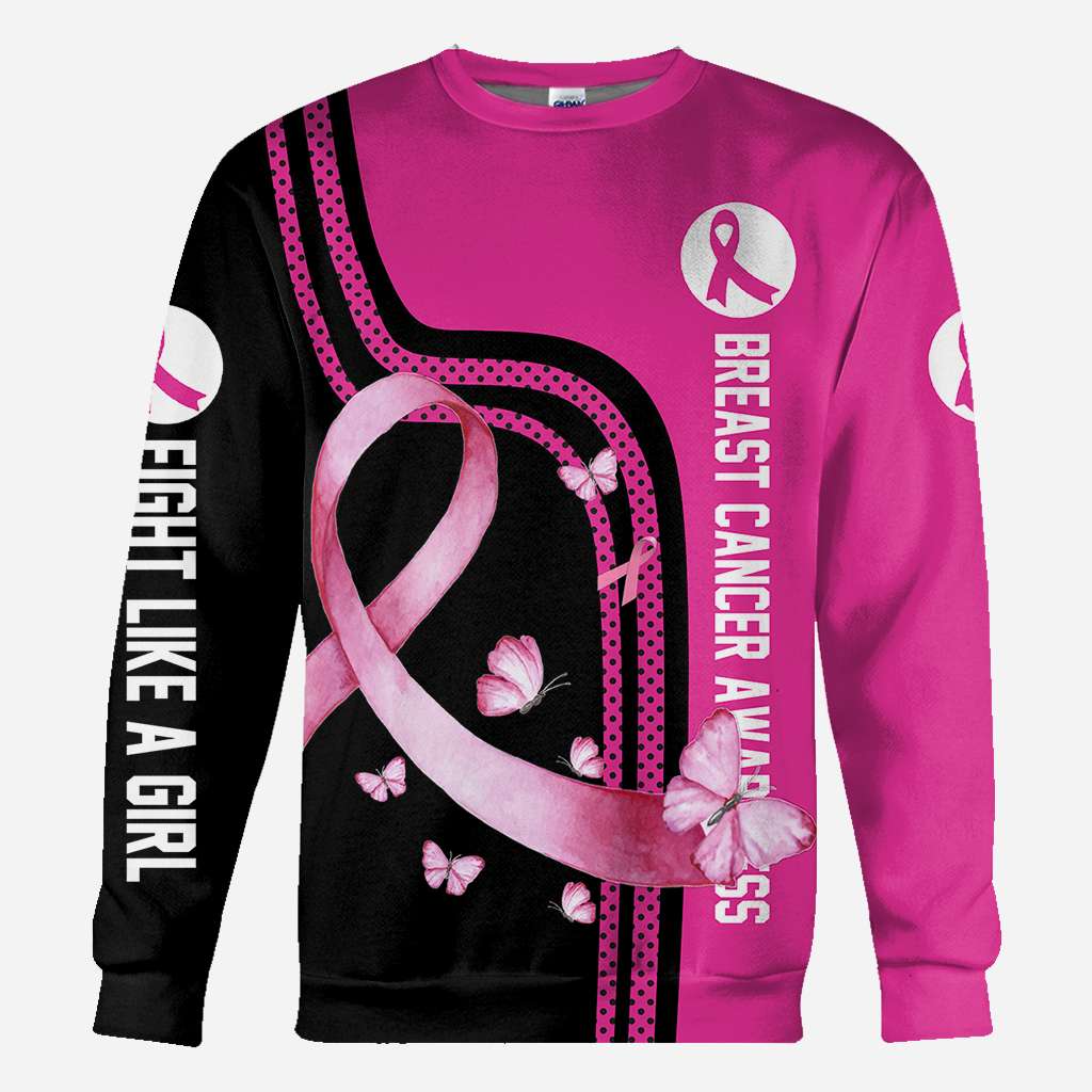 Combattez comme une fille - T-shirt et sweat à capuche « Sensibilisation au cancer du sein » 0822