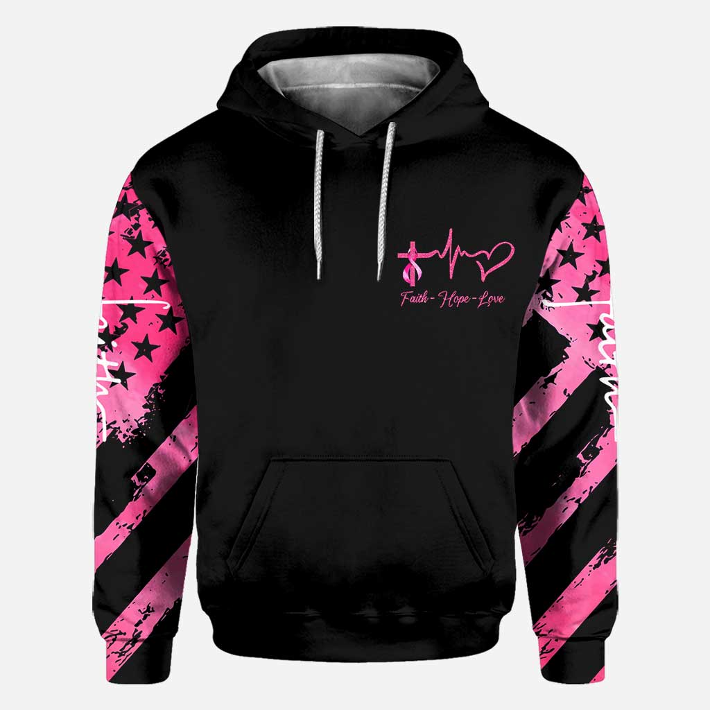 T-shirt et sweat à capuche Faith Breast Cancer Cross Wings - Sensibilisation au cancer du sein (0822)