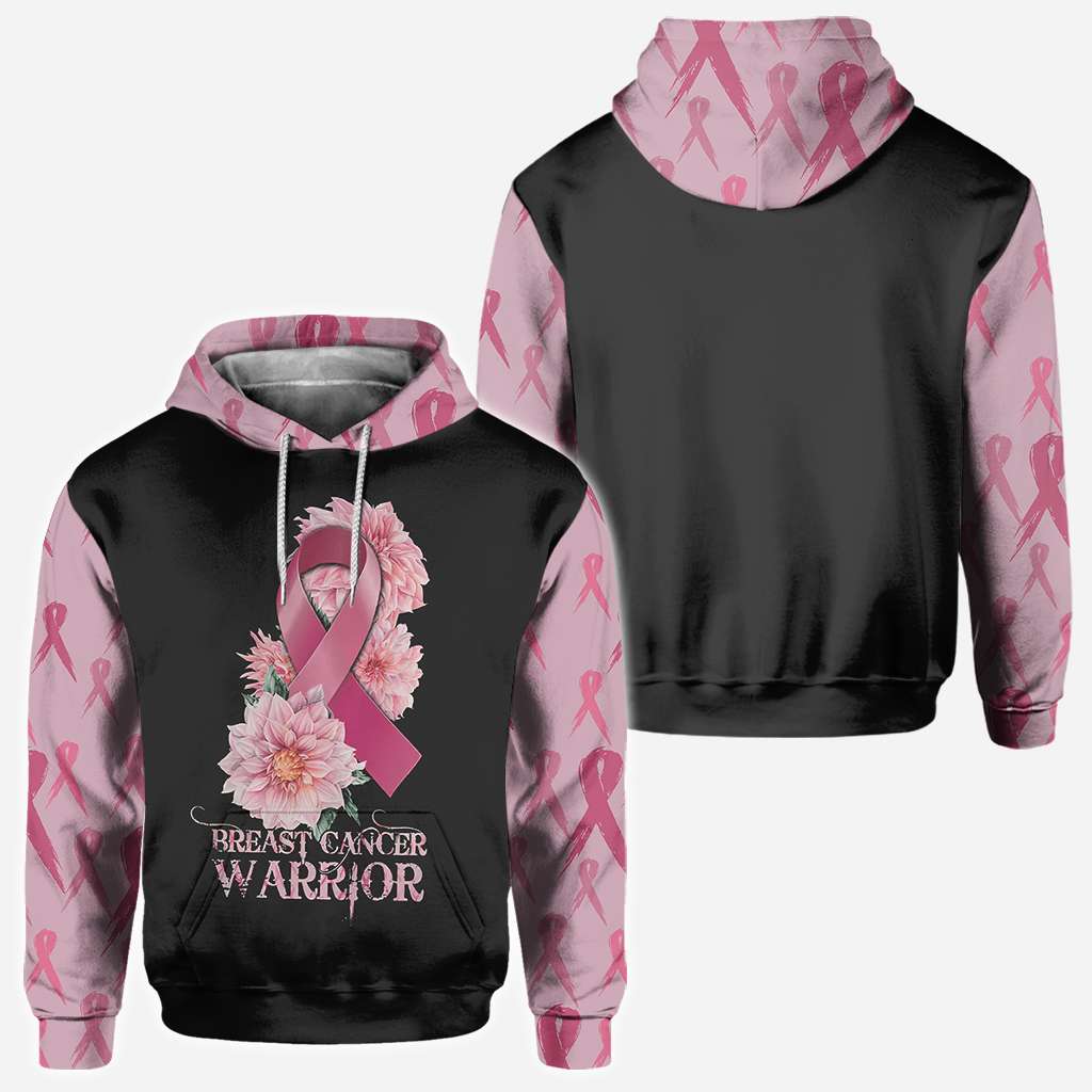 Guerrière du cancer du sein - T-shirt et sweat à capuche de sensibilisation au cancer du sein 0822