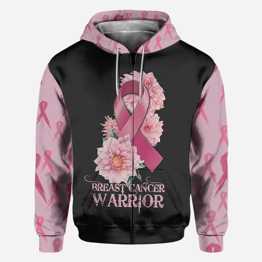 Guerrière du cancer du sein - T-shirt et sweat à capuche de sensibilisation au cancer du sein 0822