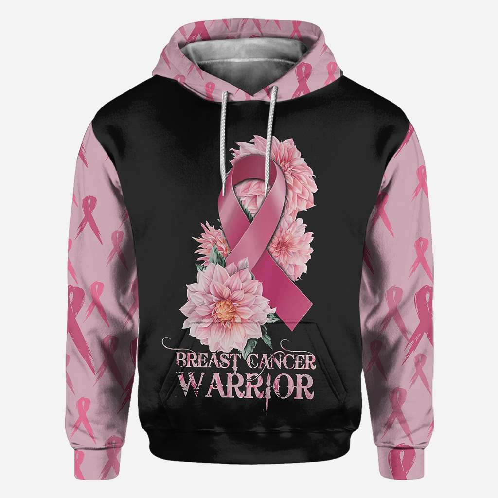 Guerrière du cancer du sein - T-shirt et sweat à capuche de sensibilisation au cancer du sein 0822