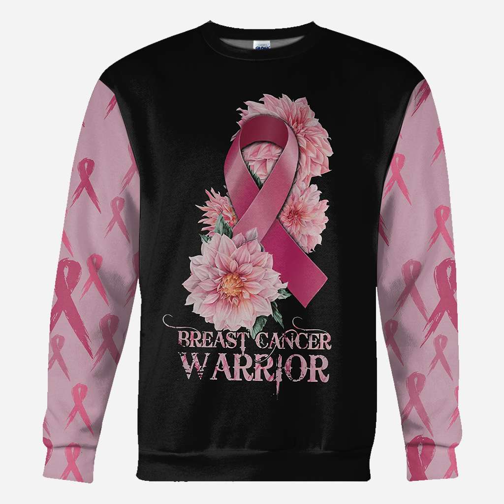 Guerrière du cancer du sein - T-shirt et sweat à capuche de sensibilisation au cancer du sein 0822