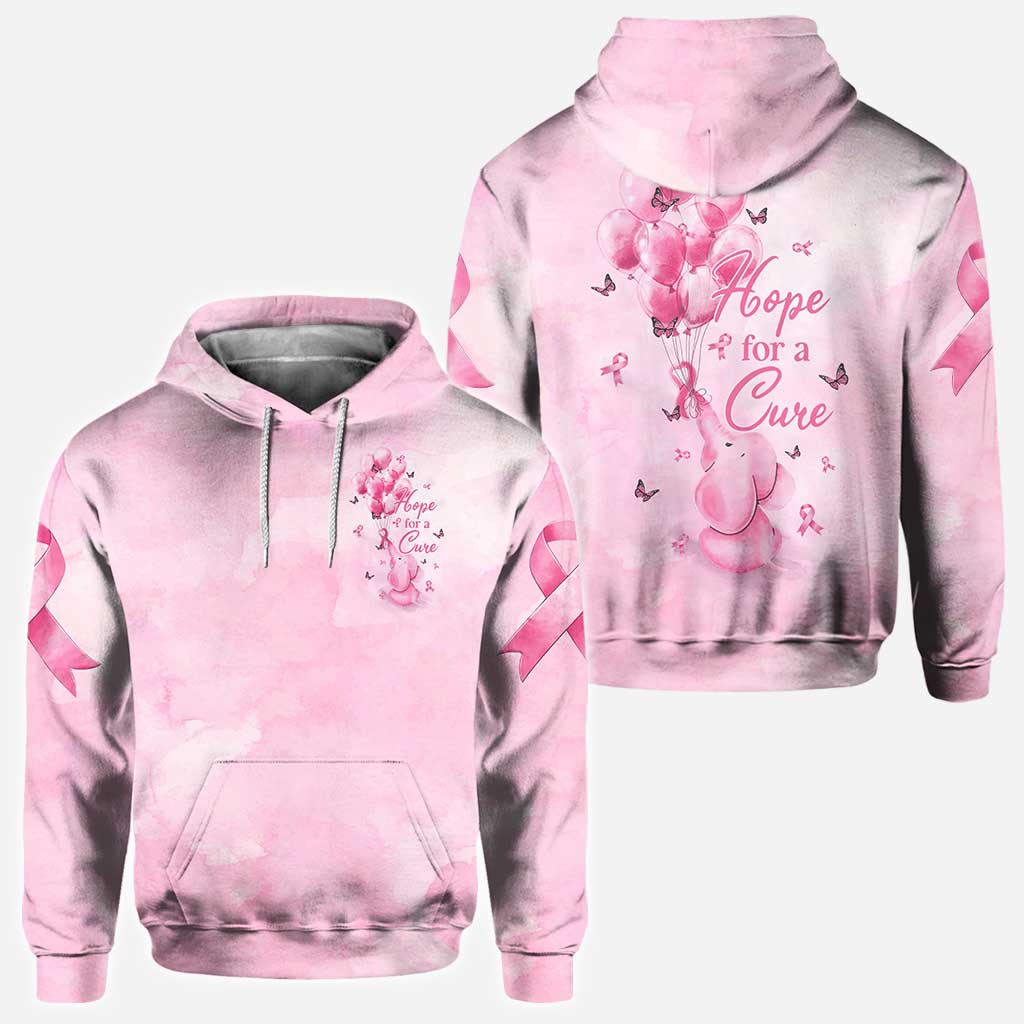 Hoffnung auf Heilung Elefant - T-Shirt und Hoodie zur Sensibilisierung für Brustkrebs 0822