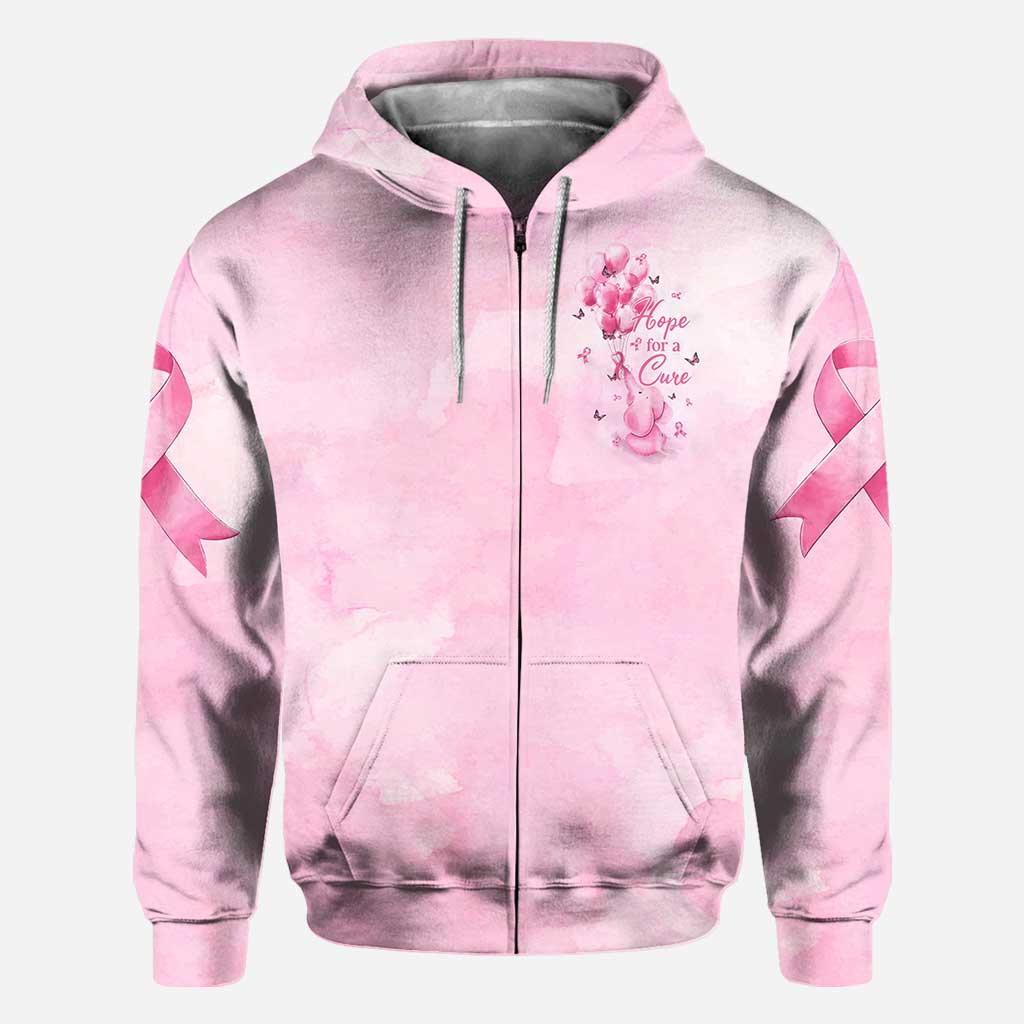 Hoffnung auf Heilung Elefant - T-Shirt und Hoodie zur Sensibilisierung für Brustkrebs 0822