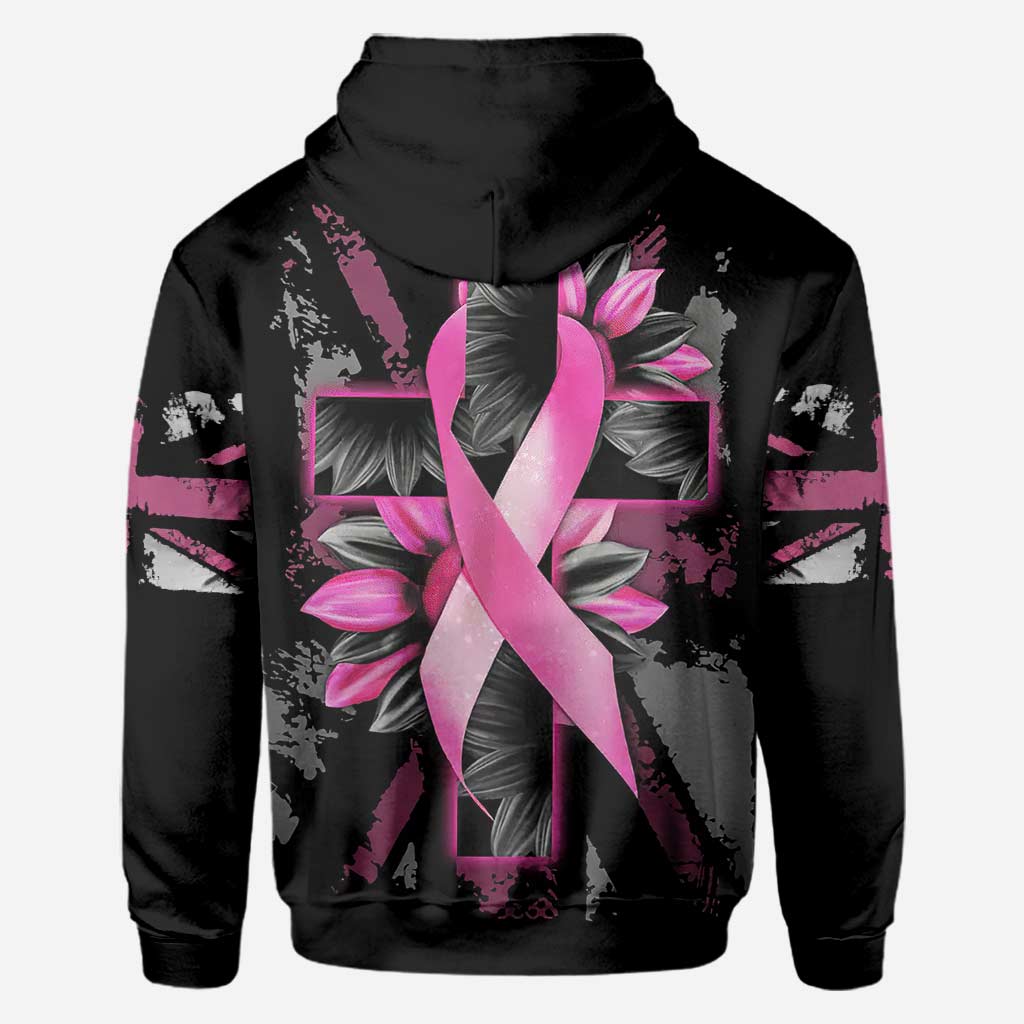 T-shirt et sweat à capuche « Croix de tournesol » – Sensibilisation au cancer du sein (0822)