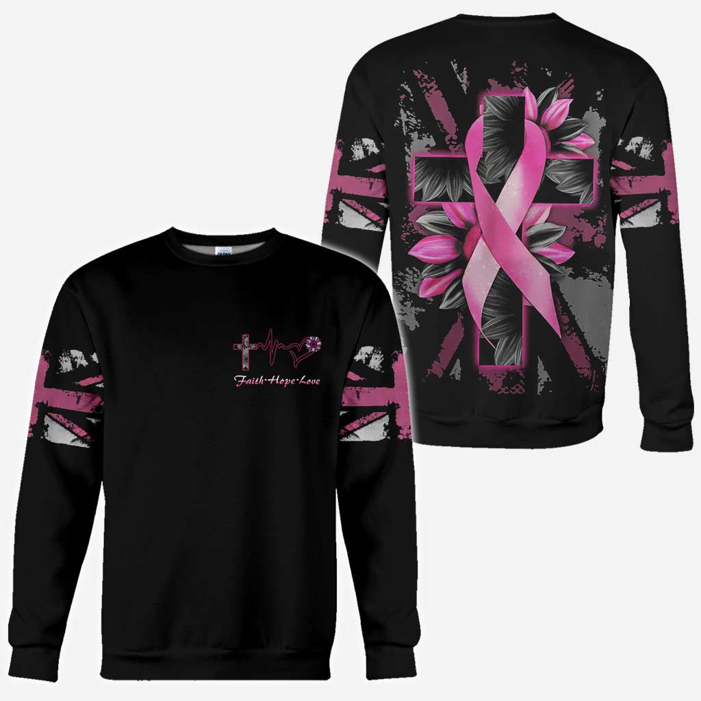 T-shirt et sweat à capuche « Croix de tournesol » – Sensibilisation au cancer du sein (0822)