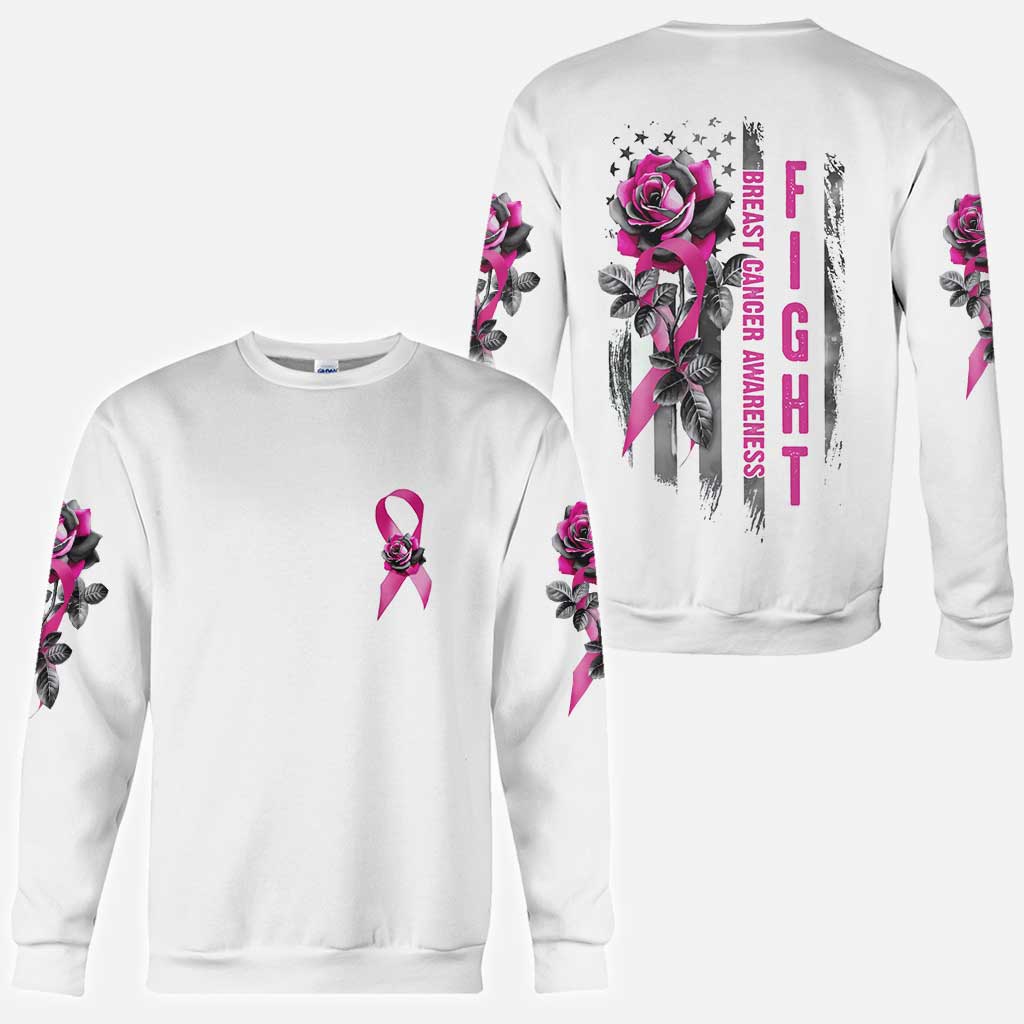 Rose Fight Breast Cancer - T-shirt et sweat à capuche de sensibilisation au cancer du sein 0822