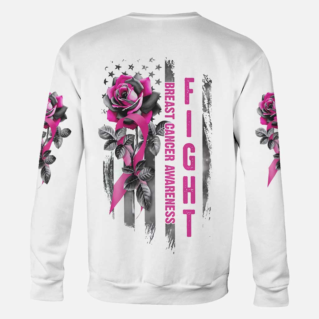 Rose Fight Breast Cancer - T-shirt et sweat à capuche de sensibilisation au cancer du sein 0822