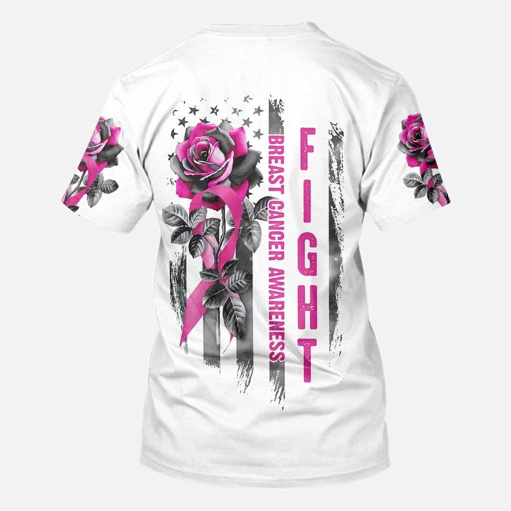 Rose Fight Breast Cancer - T-shirt et sweat à capuche de sensibilisation au cancer du sein 0822