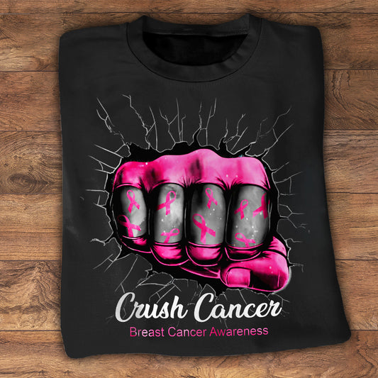 Écrasez le cancer - T-shirt et sweat à capuche de sensibilisation au cancer du sein 0822