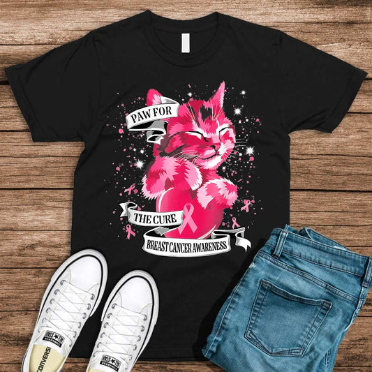 T-shirt et sweat-shirt « Paw For The Cure » ​​– Sensibilisation au cancer du sein 0822