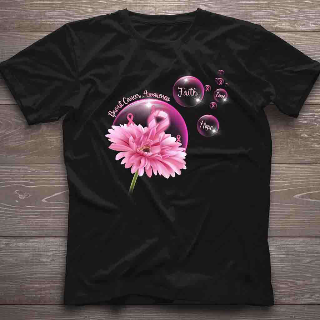 Glaube, Hoffnung, Liebe – T-Shirt und Hoodie zur Sensibilisierung für Brustkrebs 0822