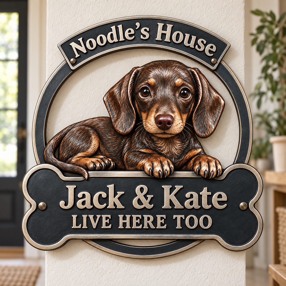 Personalized Custom Photo Dachshund 3D Cut Metal Sign - Dog Lover Gift for Home Decor