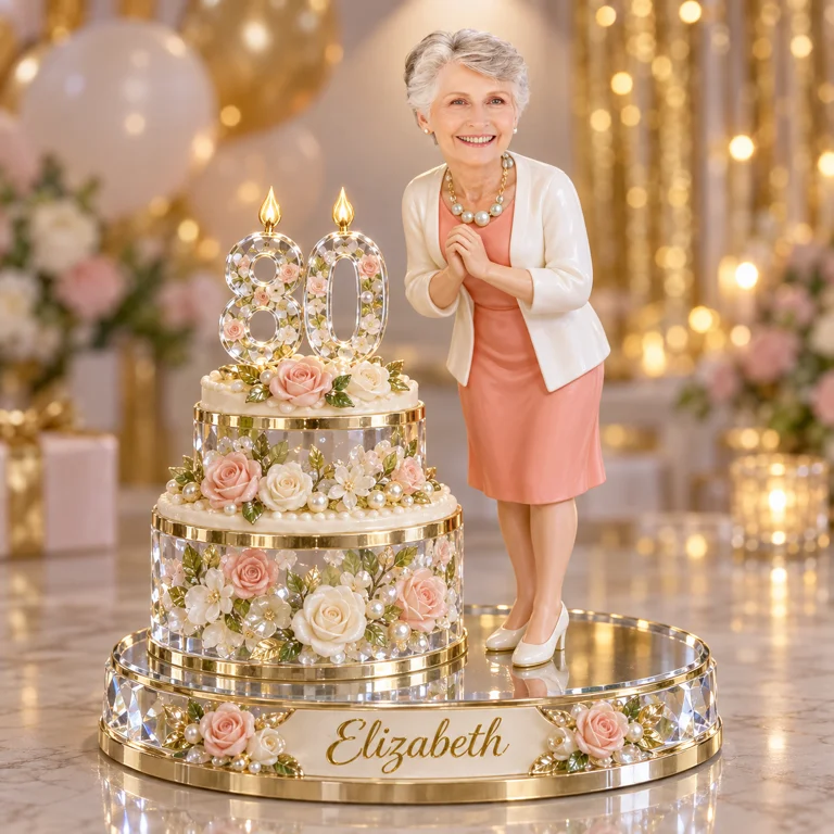 Personalisierte Make-a-Wish Geburtstagsfigur mit Namen und Alter