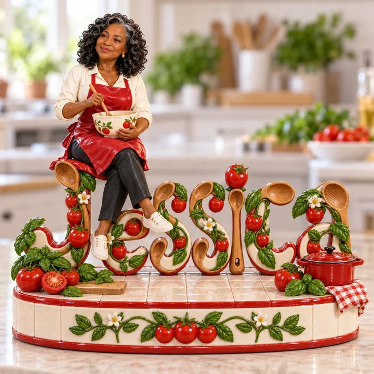 Personalized Custom Photo Cooking Custom Shaped Acrylic Plaque - Gift for Older Women Who Cook