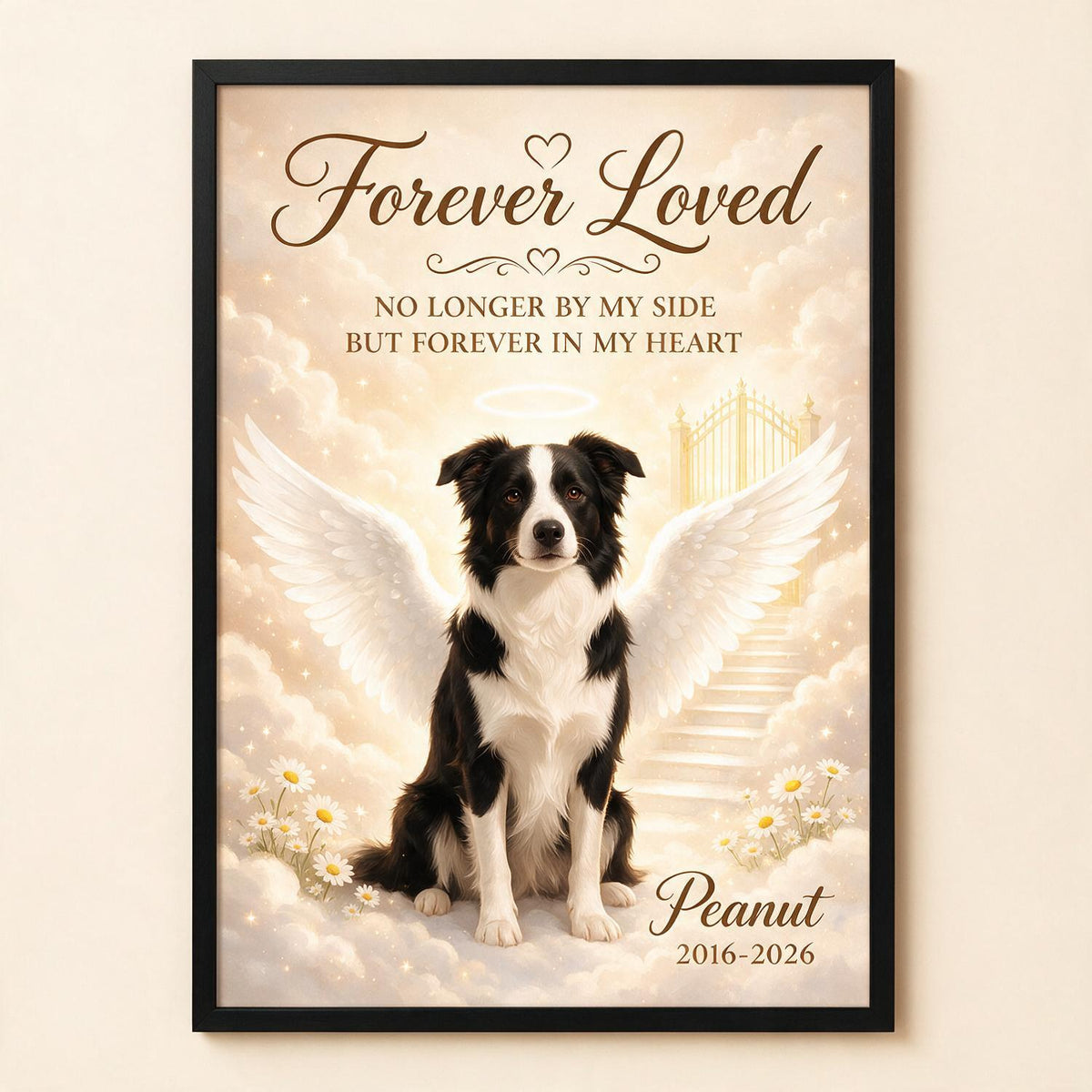 Forever Loved Dog Cat Angel Memorial - Personalized Poster - Memorial Gift, Gift For Pet Lovers