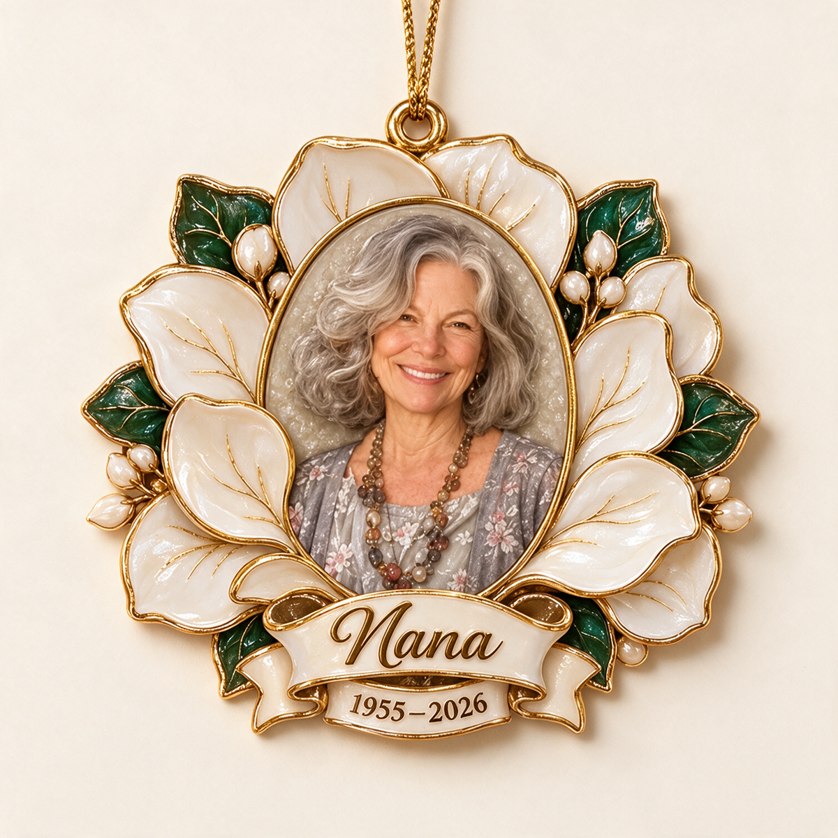 Personalisierte 3D Weihnachtsornament mit Foto - Erinnerungsstück für Großmutter