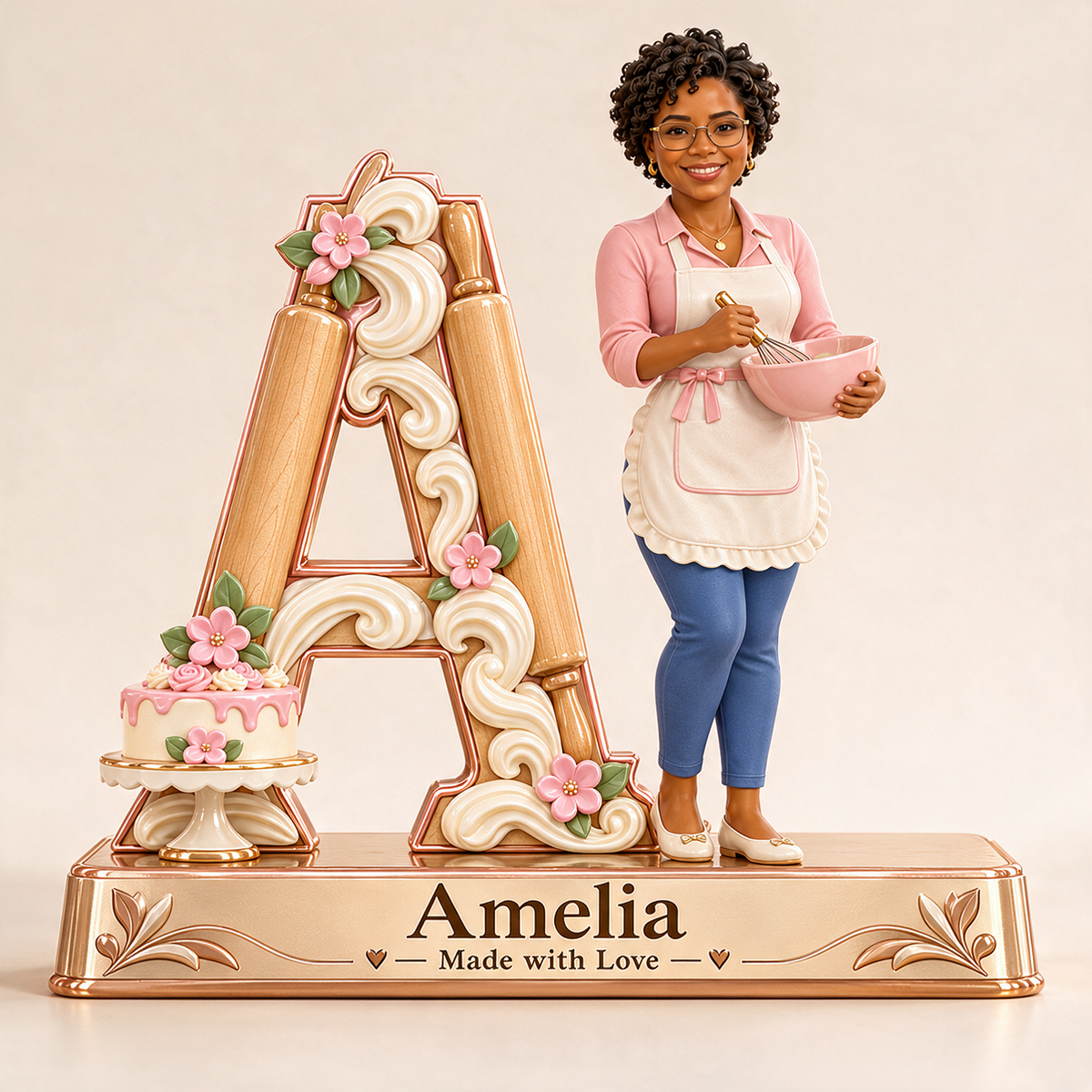 Personalized Custom Photo Baking 3D Letter Plaque - Gift for Women