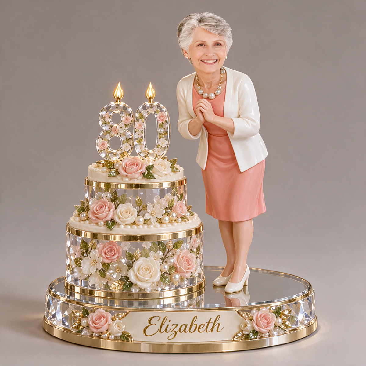 Personalisierte Make-a-Wish Geburtstagsfigur mit Namen und Alter