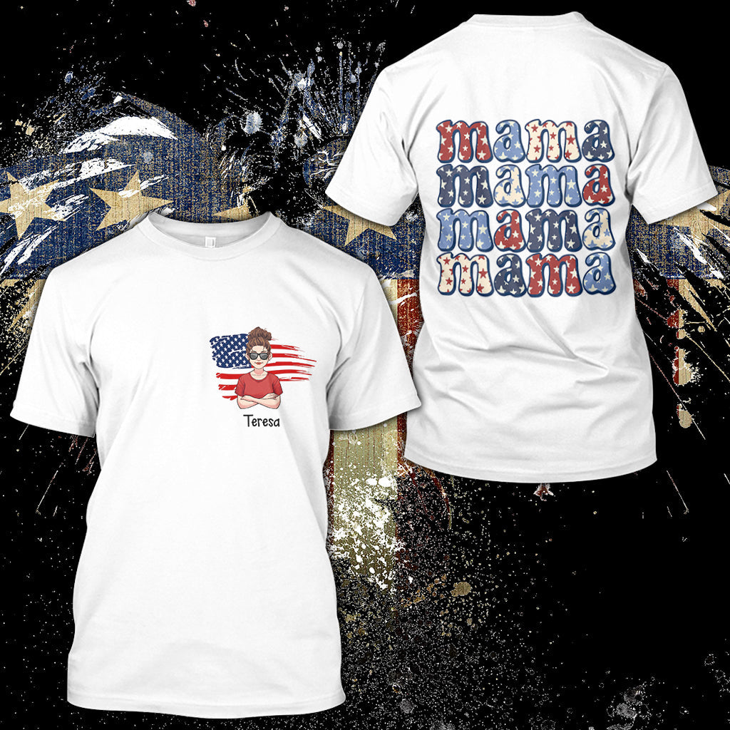 All American Mama - Gift for mom, aunt, grandma - Personalized All Over Shirt