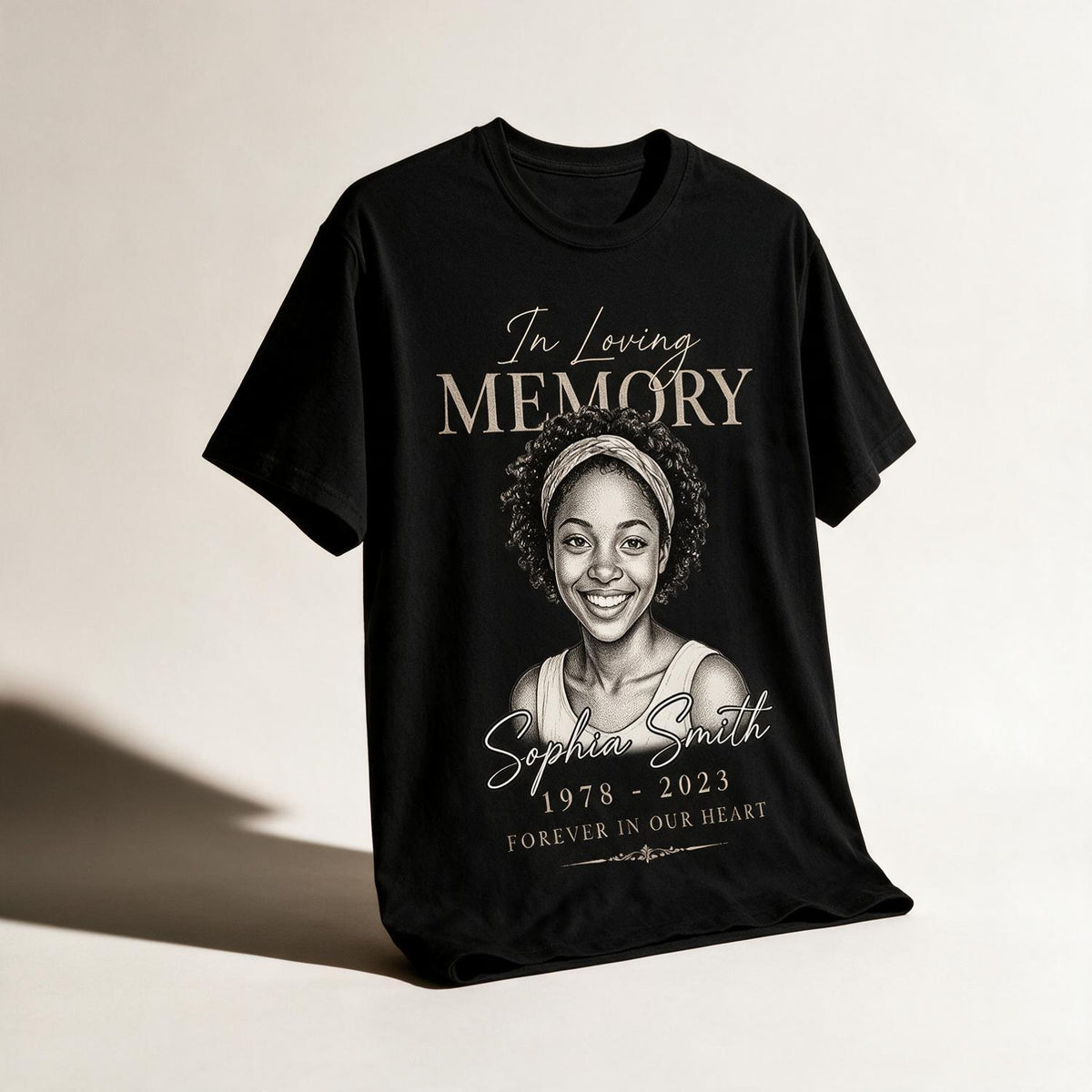 In Loving Memorial Forever In Our Hearts - Personalized Shirt - Memorial Sympathy Gift