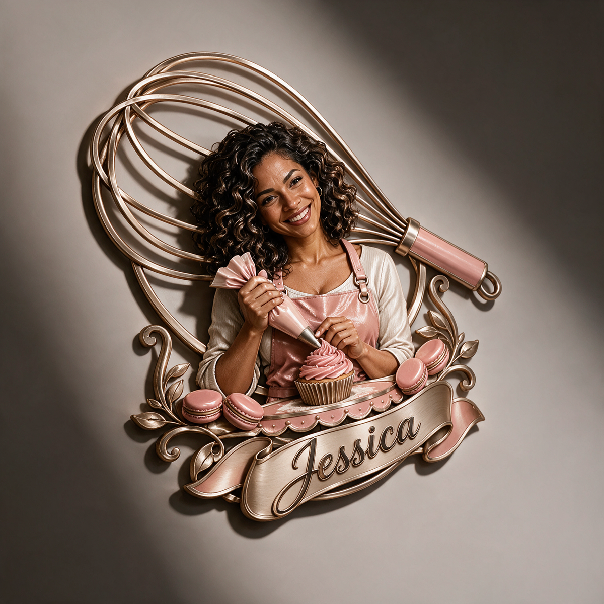 Personalized Custom Photo Baking 3D Cut Metal Sign - Gift for Women