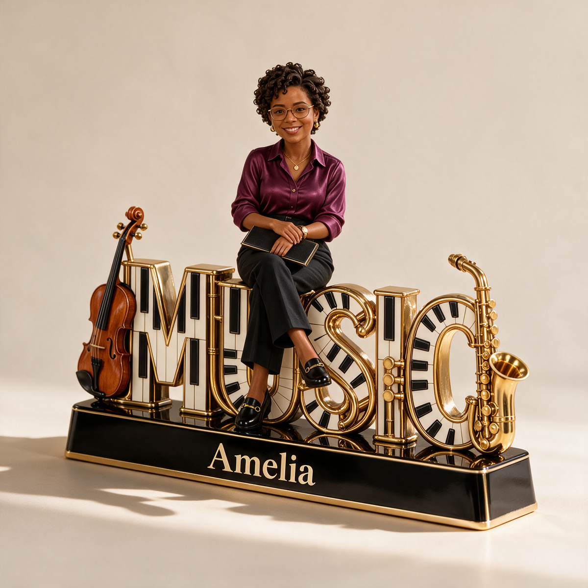 Personalized Custom Photo Music Custom Shaped Acrylic Plaque - Gift for Women