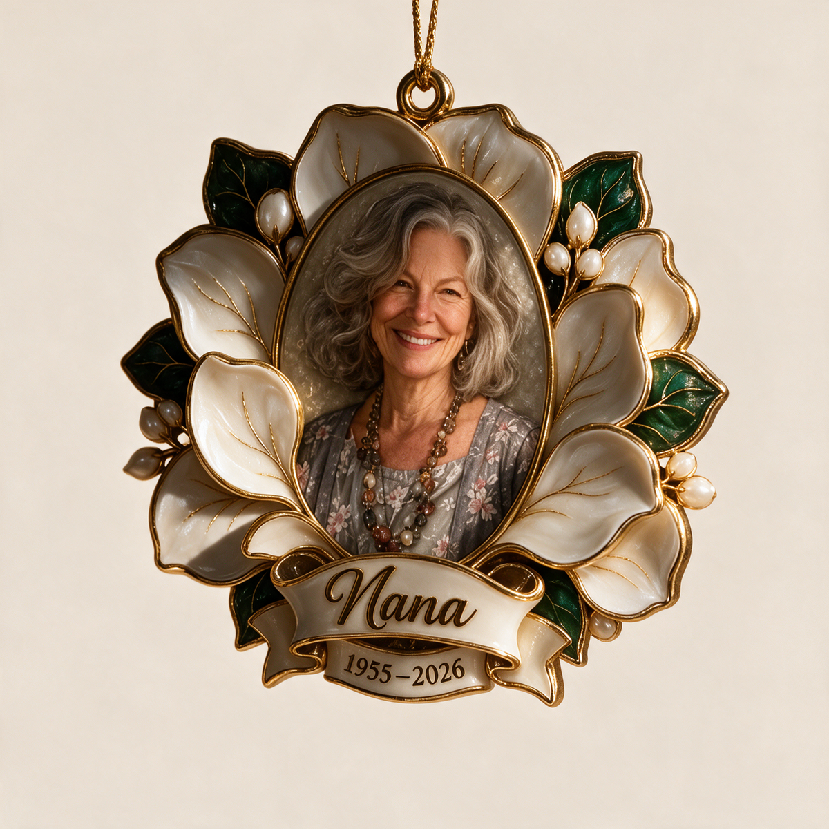 Personalisierte 3D Weihnachtsornament mit Foto - Erinnerungsstück für Großmutter