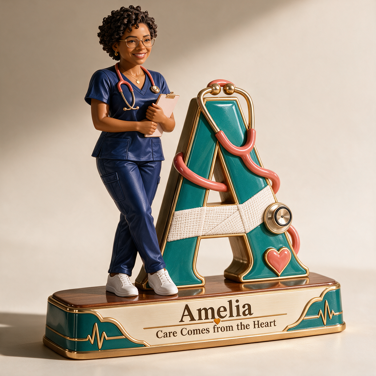Personalized Custom Photo Nurse 3D Letter Plaque - Gift for Women