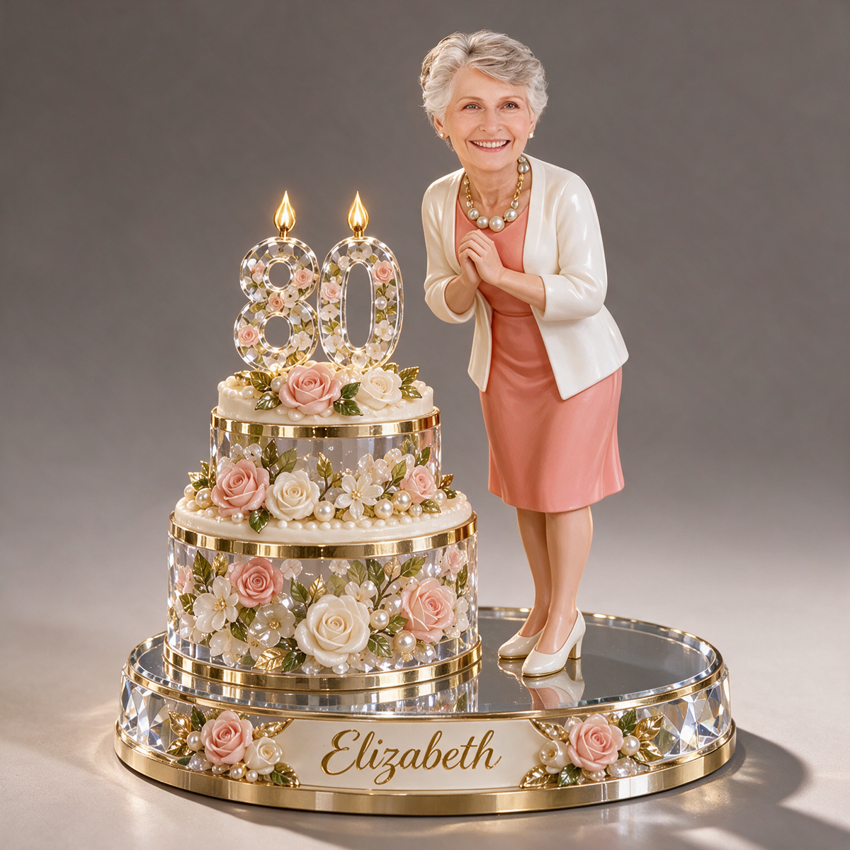 Personalisierte Make-a-Wish Geburtstagsfigur mit Namen und Alter