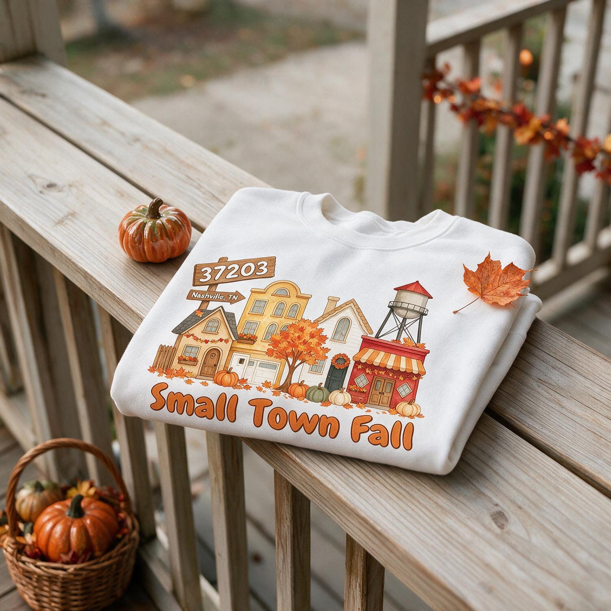 Personalized Fall Small Town Zip Code Sweatshirt, Hometown Pride Gift for Her