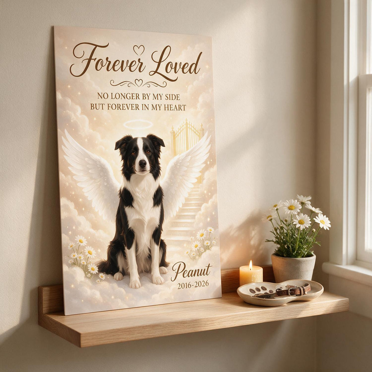 Forever Loved Dog Cat Angel Memorial - Personalized Poster - Memorial Gift, Gift For Pet Lovers