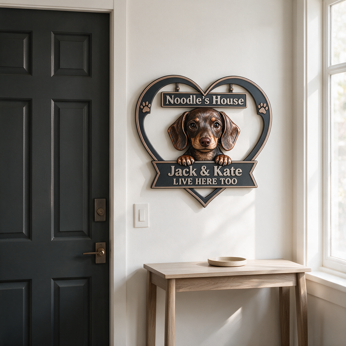 Personalized Custom Photo Dachshund 3D Cut Metal Sign - Dog Lover Gift for Home Decor
