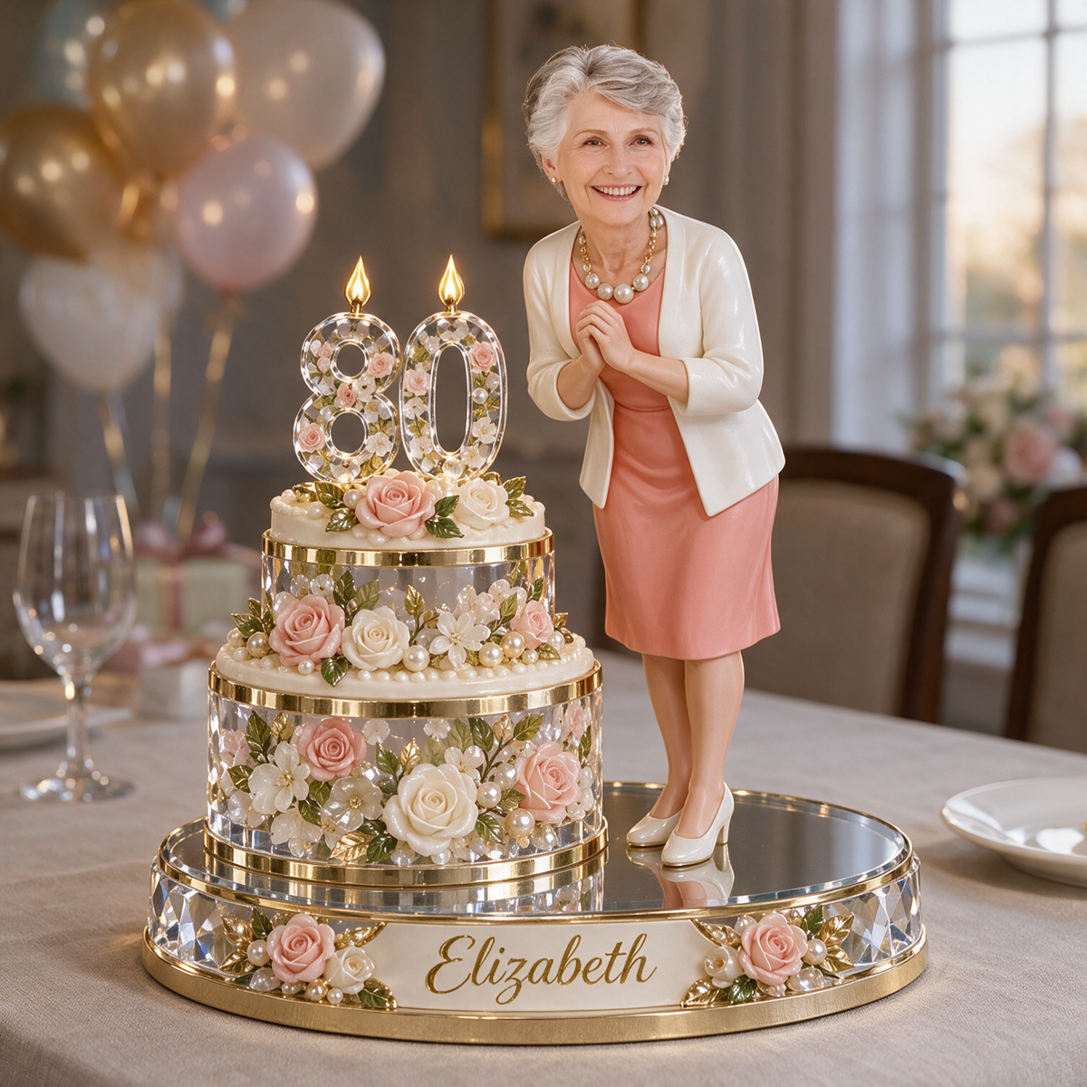 Personalisierte Make-a-Wish Geburtstagsfigur mit Namen und Alter