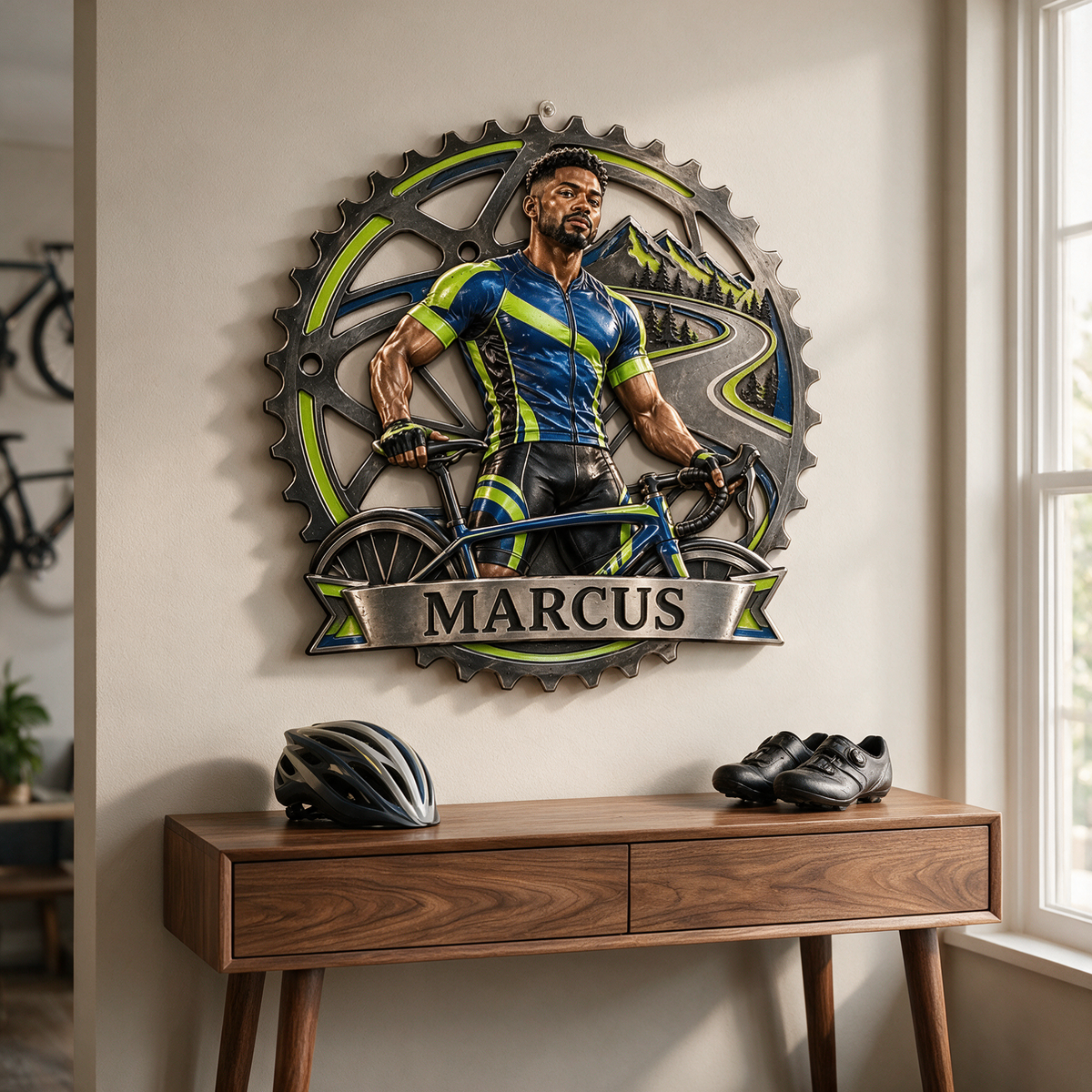 Personalisierte 3D-gedruckte Metalltafel mit Foto - Geschenk für junge Männer