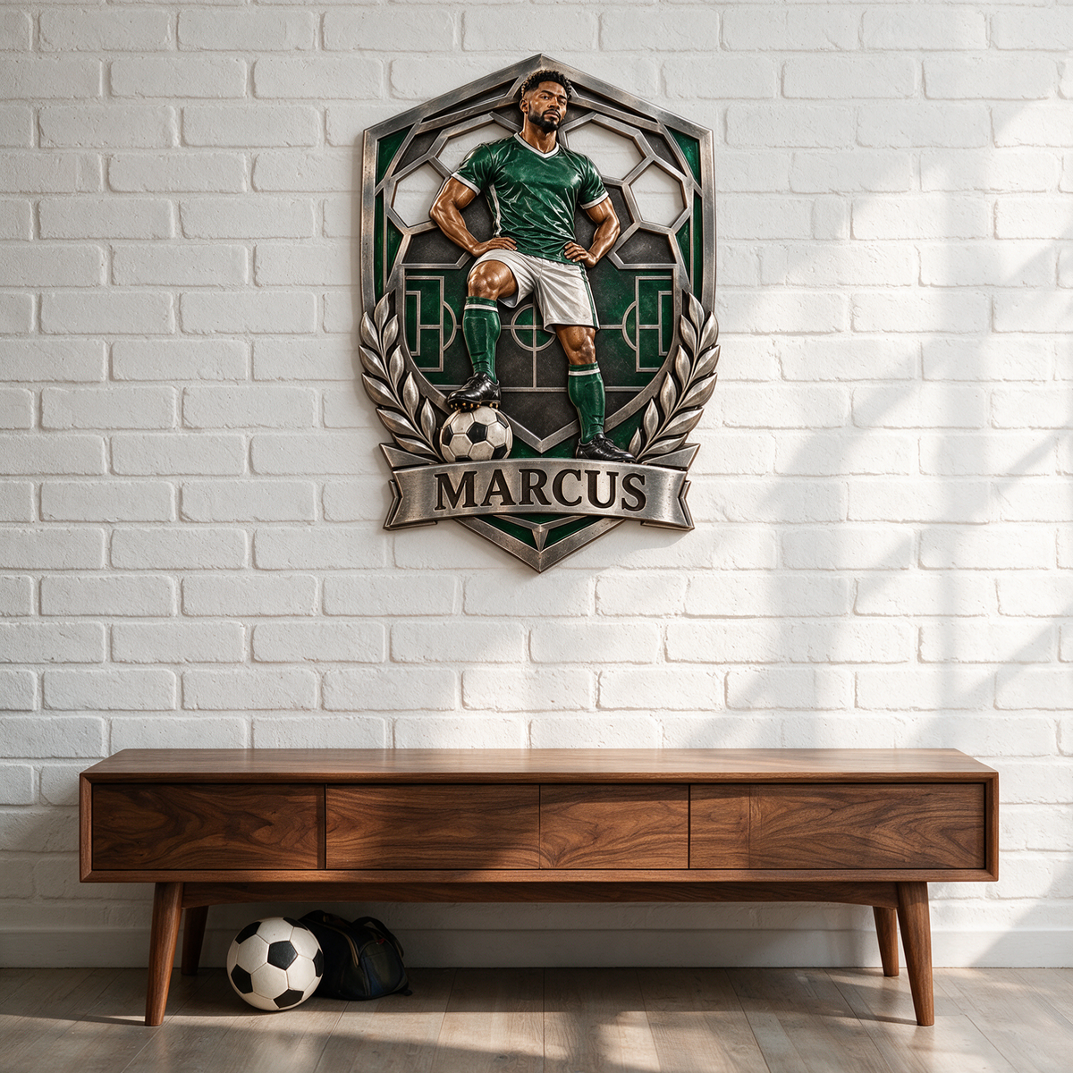 Personalisierte 3D-gedruckte Metalltafel mit Foto - Geschenk für junge Männer