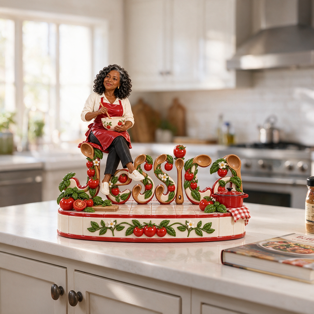 Personalized Custom Photo Cooking Custom Shaped Acrylic Plaque - Gift for Older Women Who Cook