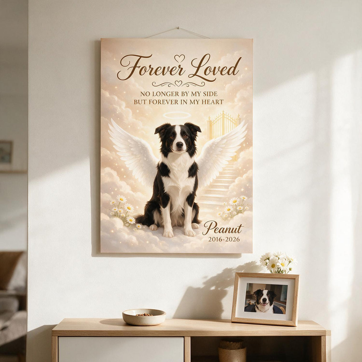 Forever Loved Dog Cat Angel Memorial - Personalized Poster - Memorial Gift, Gift For Pet Lovers
