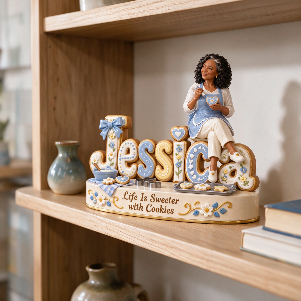 Personalized Custom Photo Cookie Baking 3D Name Figurine - Gift for Older Women