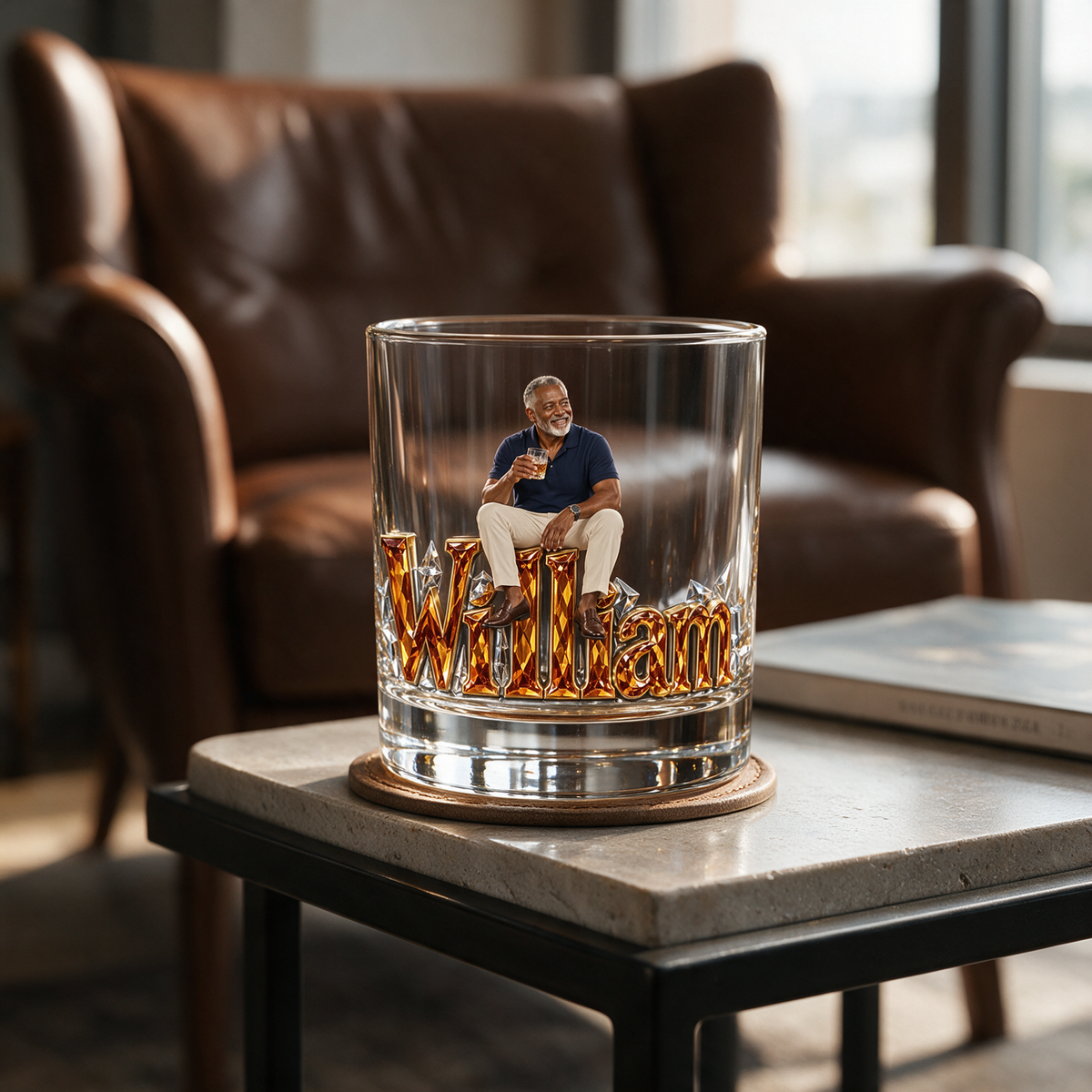 Personalisierbares Foto-Whiskeyglas - Geschenk für Whiskey-Liebhaber