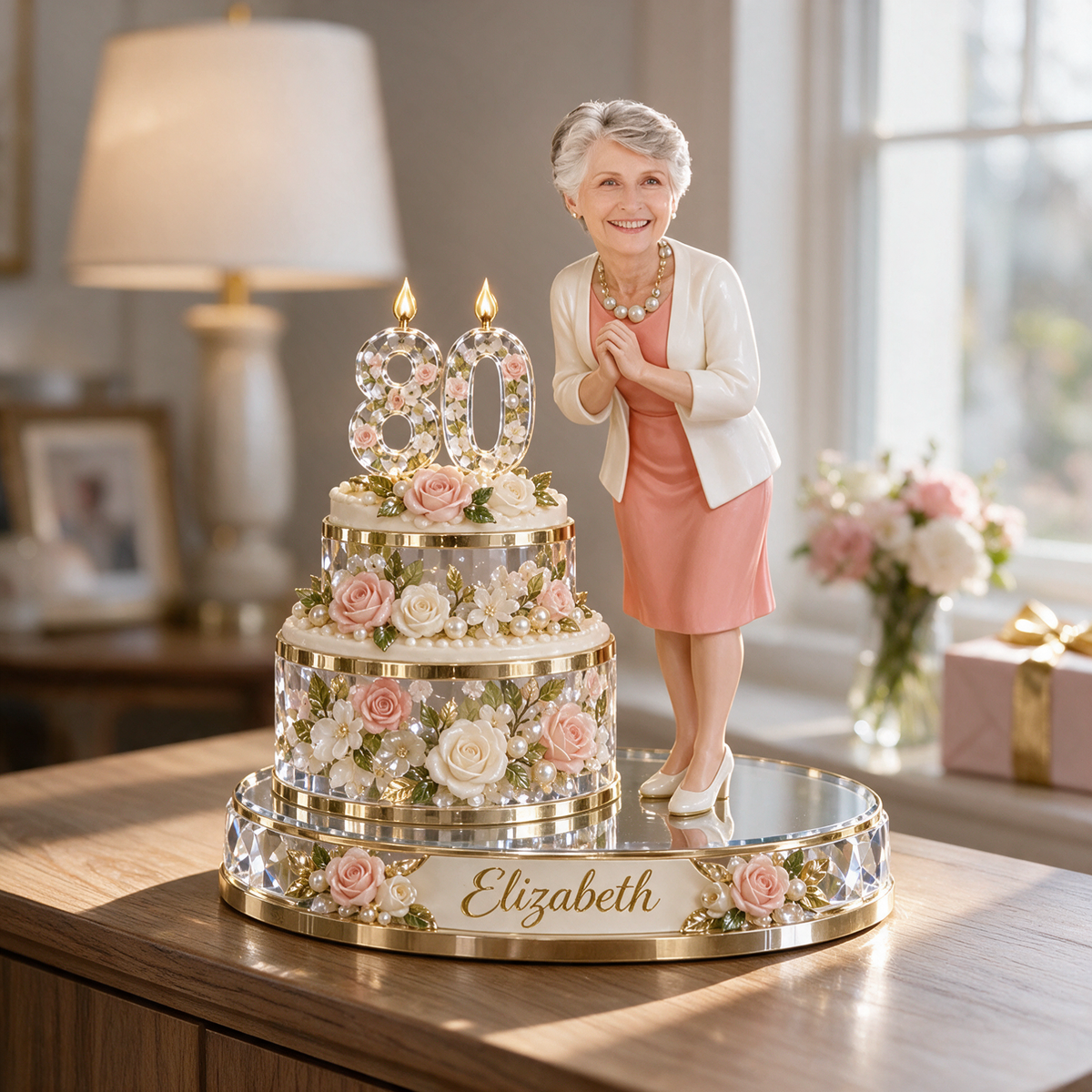 Personalisierte Make-a-Wish Geburtstagsfigur mit Namen und Alter