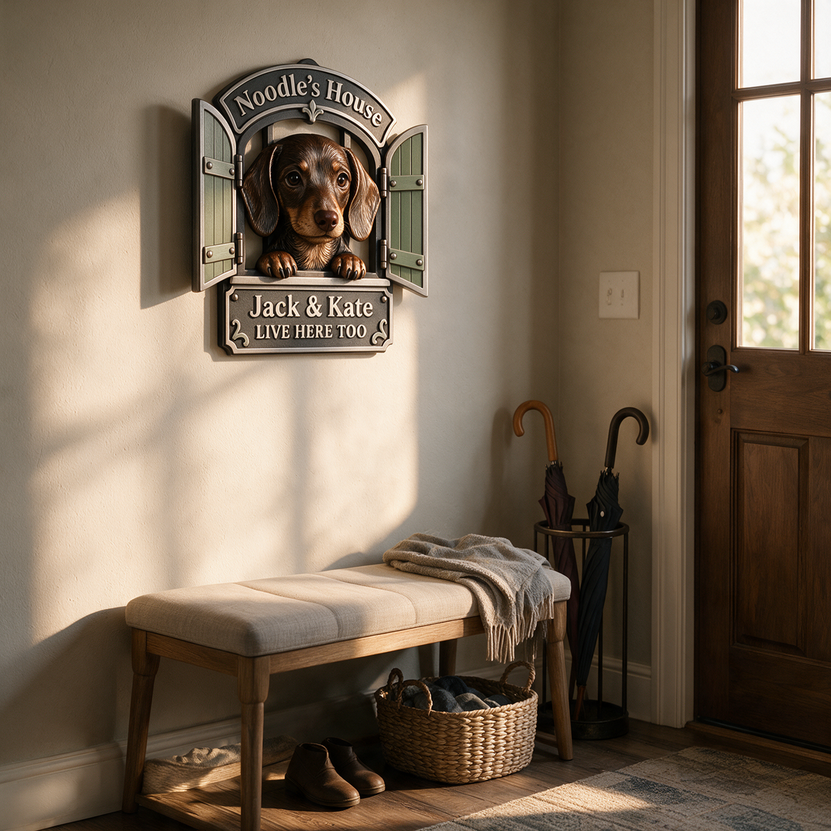 Personalized Custom Photo Dachshund 3D Cut Metal Sign - Dog Lover Gift for Home Decor