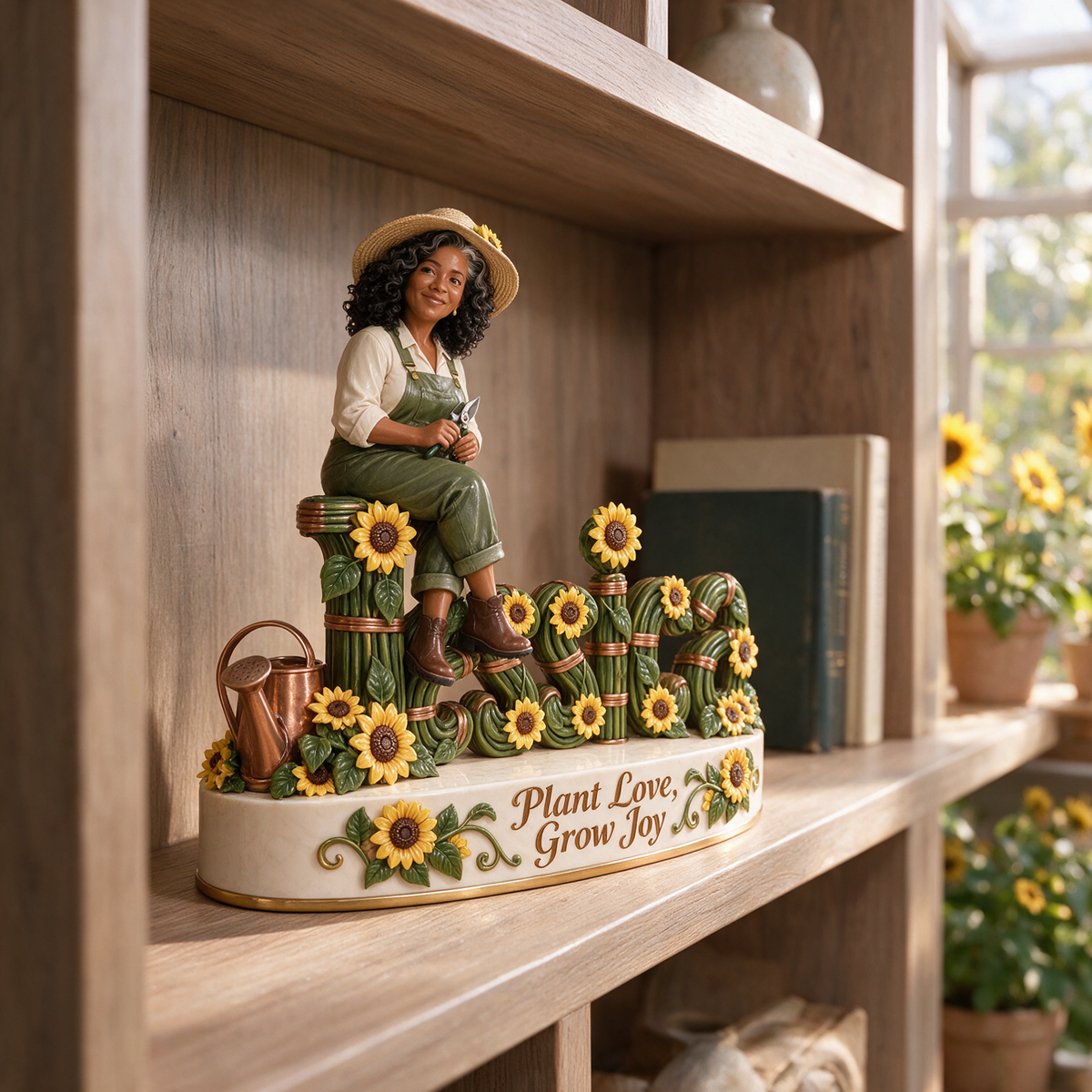 Personalized Custom Photo Gardening 3D Name Figurine - Gift for Older Women