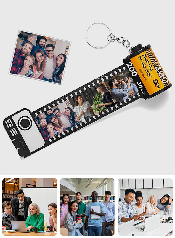 Ich habe mit Legenden zusammengearbeitet – Geschenk für Kollegen – Personalisierter Filmrollen-Schlüsselanhänger