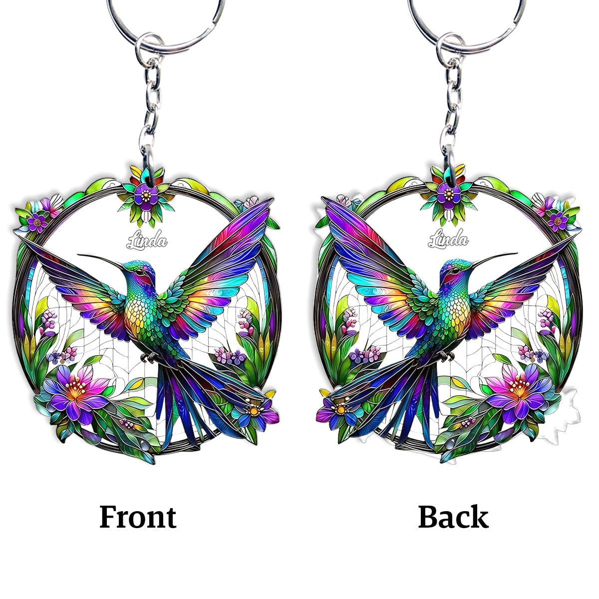 Magnifique porte-clés colibri personnalisé
